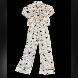 Espresso Martini Satin Pajama Set For Women | Size Small